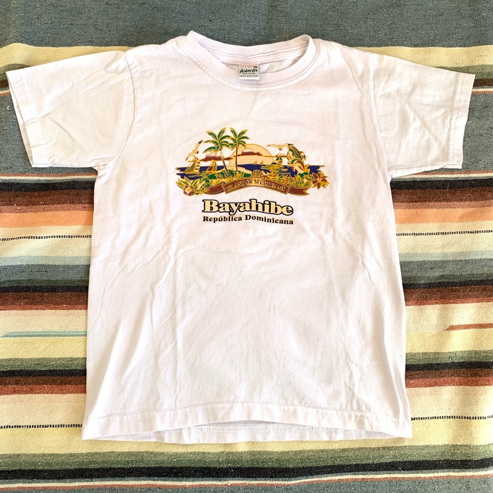 Vintage Kids Dominican Republic Souvenir Tee Island of My Dreams XS
